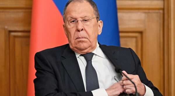 Russian Foreign Minister Sergey Lavrov during a press conference following the talks.
Credit: Dmitry Dukhanin/Kommersant Photo/Sipa USA Photo: Kommersant Photo Agency/SIPA USA