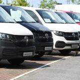 Certified used cars, various VW Transporters, Bullis, in a parking lot, feature, symbolic photo, marginal motif, August 3, 2025, in Essen, Germany Photo: Malte Ossowski/SVEN SIMON/DPA
