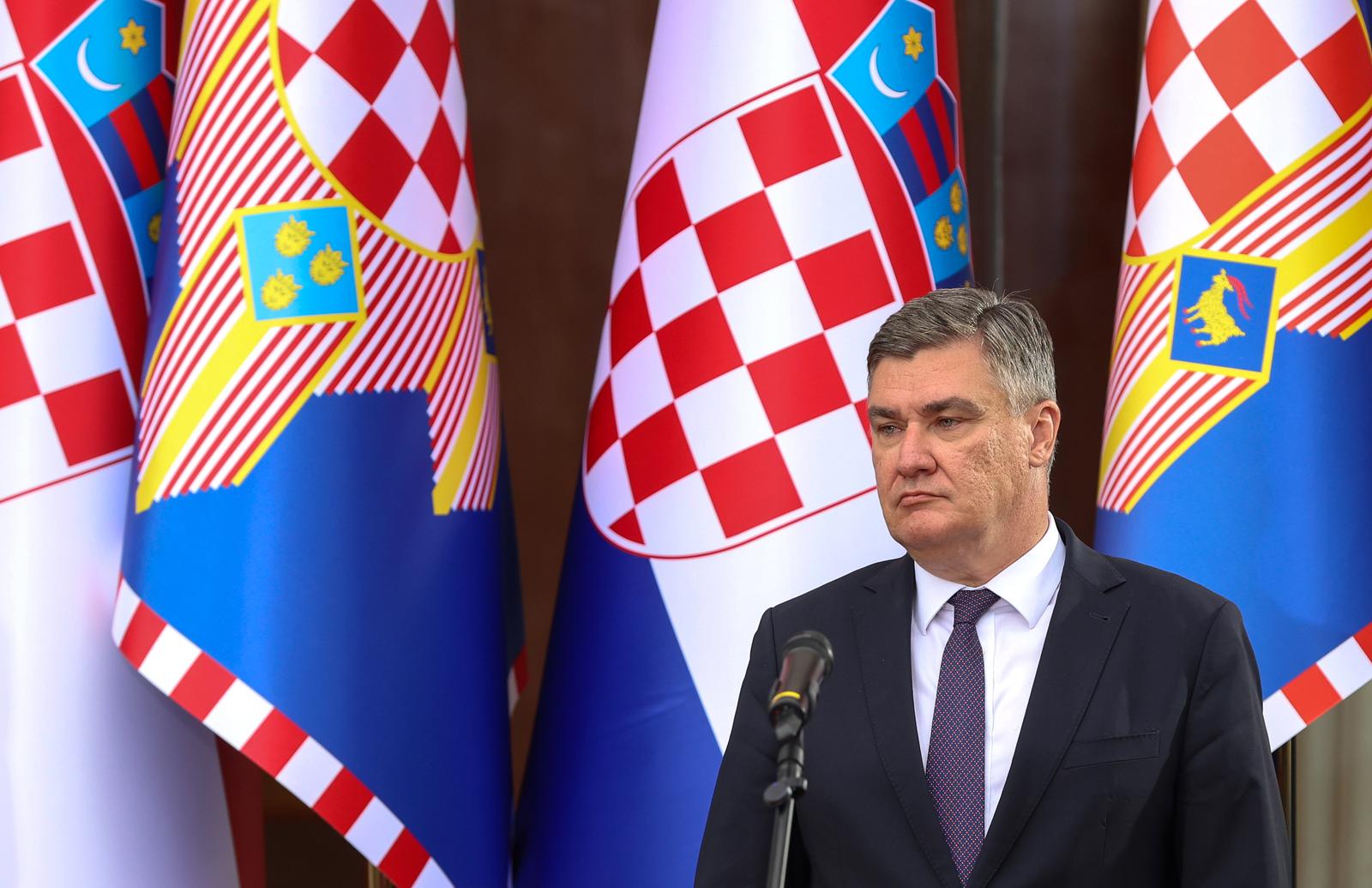 28.05.2025., Zagreb - Ured predsjednika Republike Hrvatske. Predsjednik Republike i vrhovni zapovjednik Oruzanih snaga Republike Hrvatske Zoran Milanovic uprilicio je svecani prijam u prigodi obiljezavanja i 34. obljetnice ustrojavanja Hrvatske vojske. Tim povodom Predsjednik Republike urucio je odlikovanja i promaknuca pripadnicima Oruzanih snaga Republike Hrvatske.  Photo: Sanjin Strukic/PIXSELL