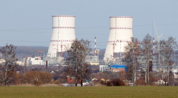 RUSSIA, KURSK REGION - MARCH 24, 2025: A distant view of the Kursk Nuclear Power Plant-2 under construction. Yegor Aleyev/TASS/Sipa USA Photo: Tass/SIPA USA