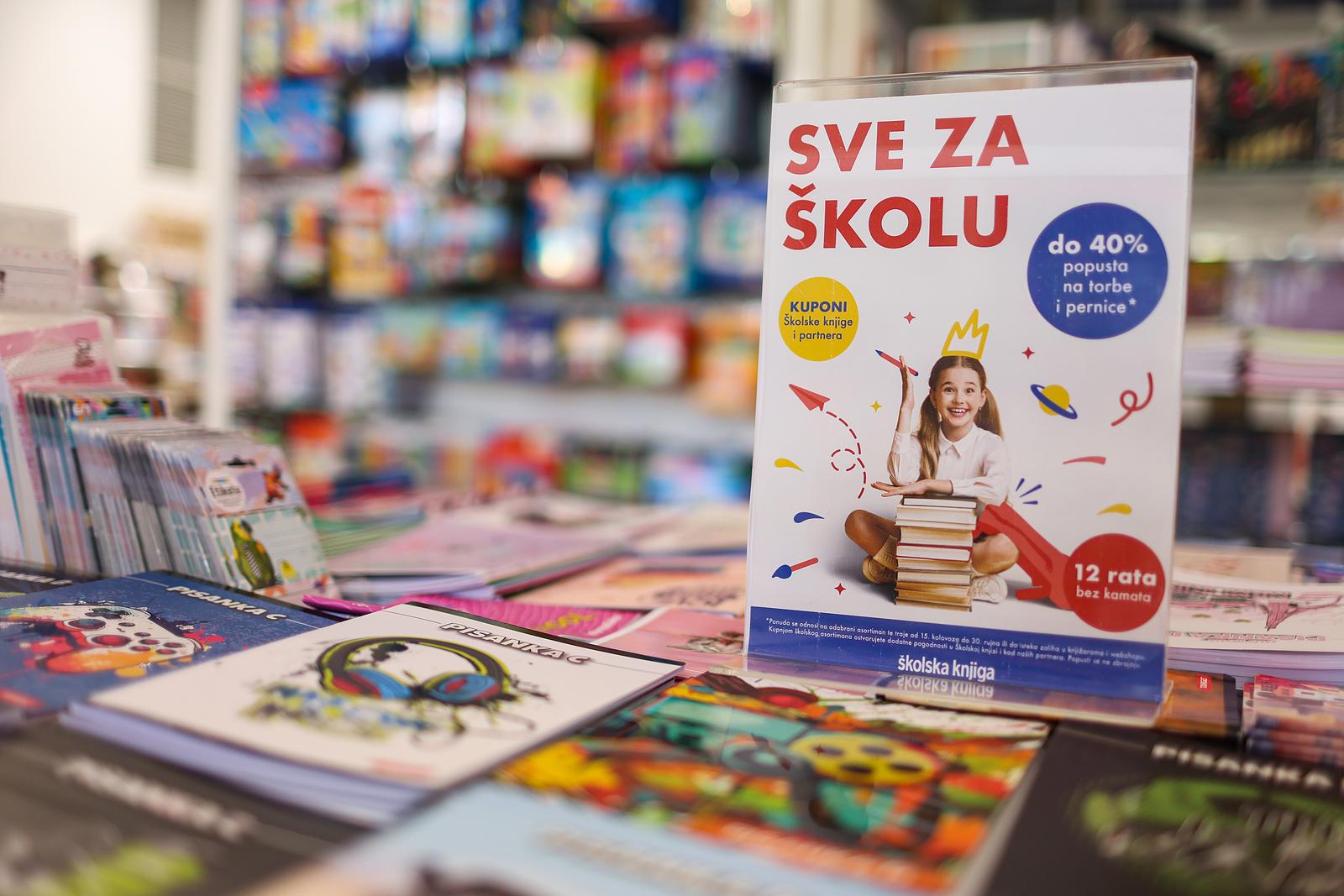 18.08.2025., Zagreb - Ponuda skolskog pribora u prodajnom centru Skolske knjige u gradu. Photo: Goran Stanzl/PIXSELL