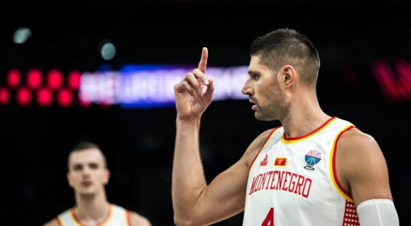 250903 Nikola Vucevic of Montenegro during the FIBA Eurobasket 2025 championship group stage game between Montenegro and Great Britain on September 3, 2025 in Tampere. 
Photo: Maxim Thore / BILDBYRÅN / kod MT / MT0857
basket basketball basket-em basket-em 2025 em fiba eurobasket 2025 european championships montenegro great britain bbeng  Photo: MAXIM THORE/BILDBYRAN