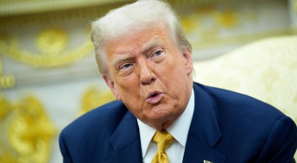 United States President Donald J Trump answers reporters questions during his meeting with Philippine President Ferdinand Marcos Jr in the Oval Office at the White House on July 22, 2025 in Washington, DC., USA. Trump and Marcos are expected to discuss trade tariffs, increasing security cooperation in the face of Chinas growing maritime power in the West Philippine Sea and other topics. Credit: Yuri Gripas / Pool via CNP