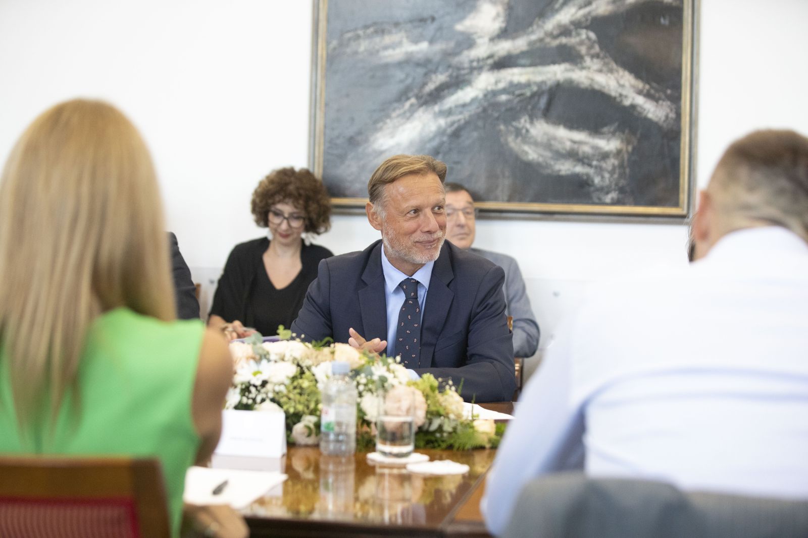 Zagreb, 09.09.2025 - Predsjednik Hrvatskog sabora Gordan Jandroković održao je sjednicu Predsjedništva Hrvatskoga sabora s predsjednicima klubova zastupnika. Tema sjednice je dnevni red predstojeće sjednice Hrvatskoga sabora. Na fotografiji Gordan Jandroković.  foto HINA/ Daniel KASAP/ dk