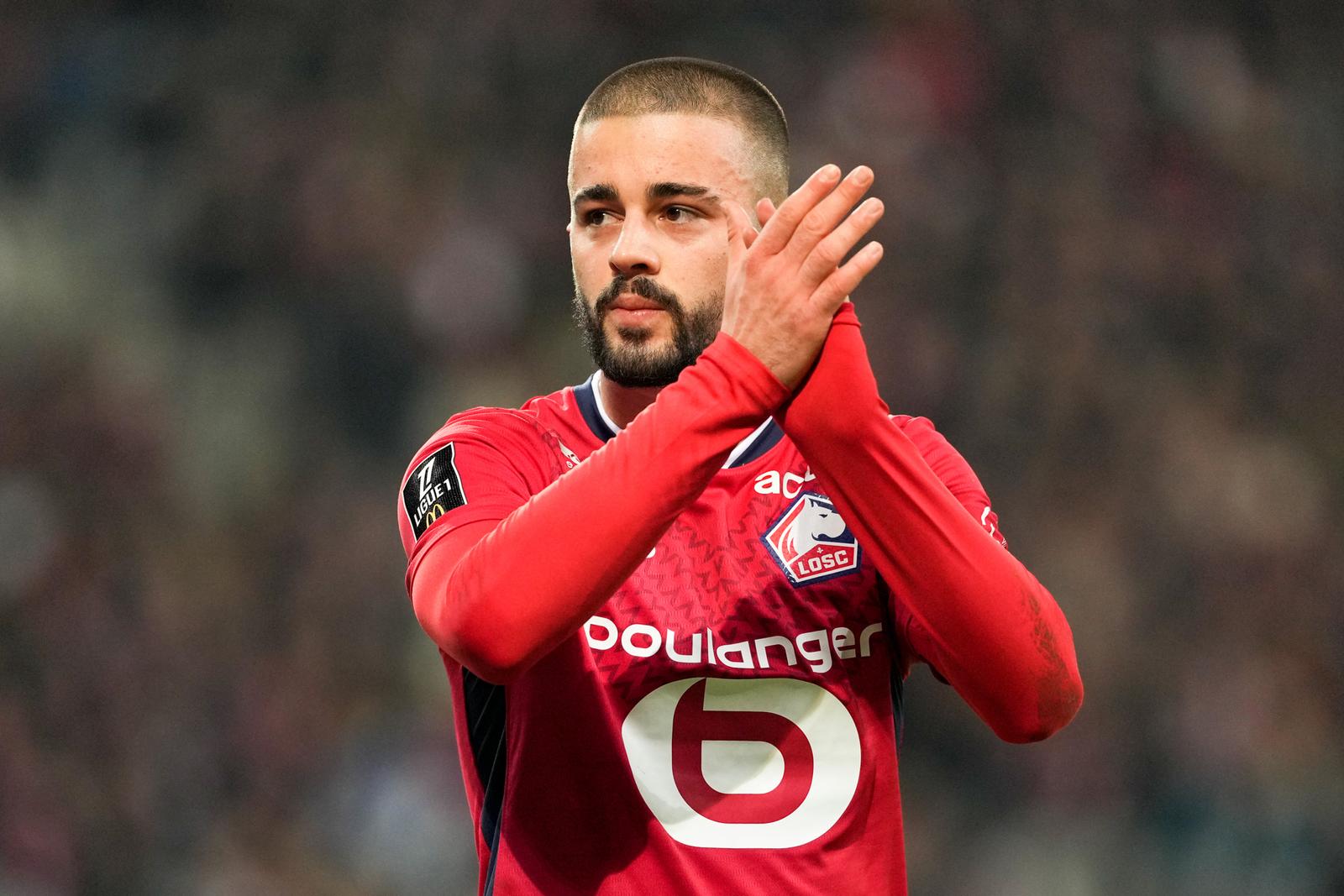 23 Edon ZHEGROVA (losc) during the Ligue 1 McDonald's match between Lille and Brest at Stade Pierre-Mauroy on December 6, 2024 in Lille, France. (Photo by Dave Winter/FEP/Icon Sport) Photo: FEP/ICON SPORT