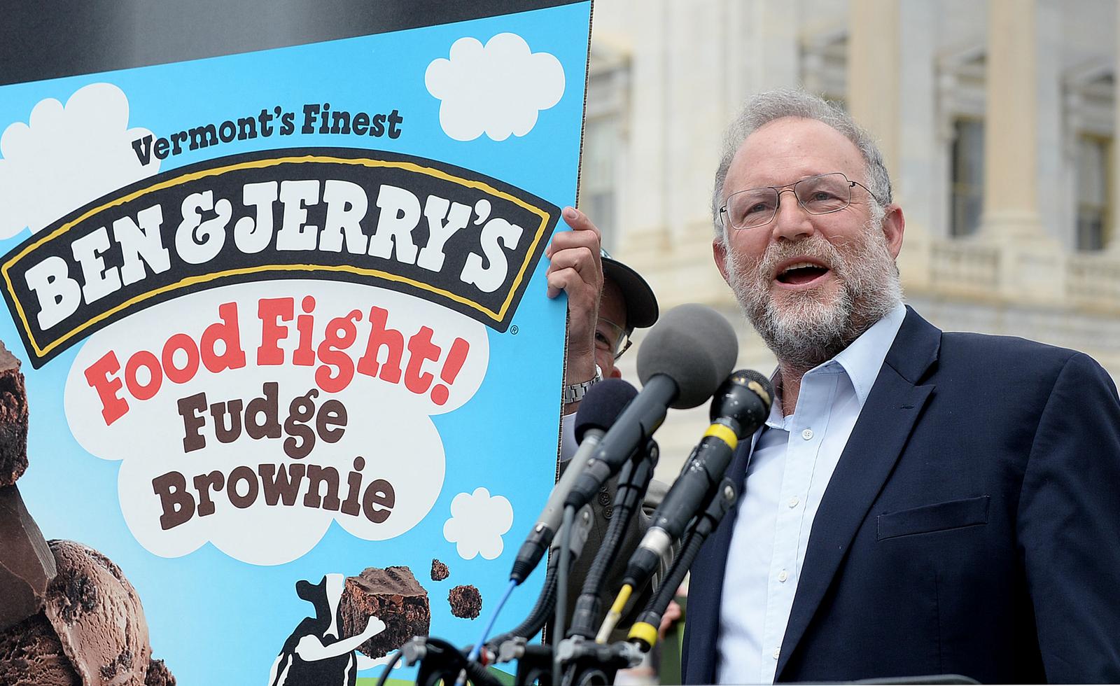 Jerry Greenfield, co-founder of Ben & JerryÃ¢Â?Â?s holds a Capitol Hill news conference- DCJerry Greenfield, co-founder of Ben & JerryÃ¢Â?Â?s holds a Capitol Hill news conference to protest a House proposal that would deny Americans the right to know about the genetically engineered ingredients in their food July 10, 2014 in Washington, DC.Olivier Douliery Photo: Press Association/PIXSELL