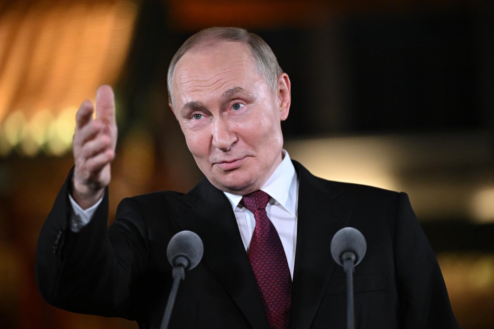 CHINA, BEIJING - SEPTEMBER 3, 2025: Russia's President Vladimir Putin talks to journalists at the Diaoyutai State Guest House. Sergei Bobylev/POOL/TASS/Sipa USA Photo: Tass/SIPA USA