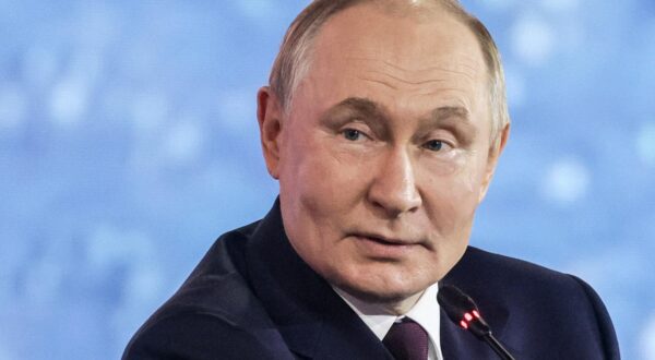 RUSSIA, VLADIVOSTOK - SEPTEMBER 5, 2025: Vladimir Putin, President of Russia, attends the plenary session of the 2025 Eastern Economic Forum (EEF) at Far Eastern Federal University on Russky Island. Vladimir Smirnov/TASS/Sipa USA Photo: Tass/SIPA USA
