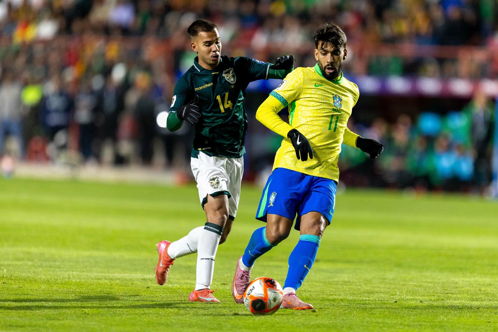 BOLIVIA - EL ALTO - 09/09/2025 - 2026 WORLD CUP QUALIFIERS, BOLIVIA x BRAZIL - Lucas Paqueta, Brazil player, during the match against Bolivia at the El Alto stadium for the 2026 World Cup Qualifiers. Photo: Paulo De Tarso/AGIF (Photo by Paulo De Tarso/AGIF/Sipa USA) Photo: AGIF/SIPA USA