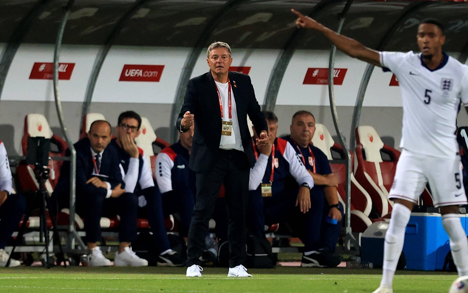 09.09.2025 Belgrade Serbia-England FIFA World Cup, WM, Weltmeisterschaft, Fussball 2026 Euro qualifiers men s football Dragan StojkovicC Serbia coach : Photo: IMAGO/Aleksandar Djorovic/IMAGOSPORT