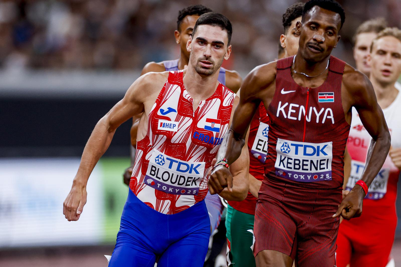 Marino Bloudek of Croatia competing in the Men's 800 Metres during World Athletics Championships Tokyo 2025 of the Day 4 at Japan National Stadium on September 16, 2025 in Tokyo, Japan. (Photo by Marcel ter Bals/DeFodi Images)  Photo: Marcel ter Bals/DeFodi Images/DEFODI