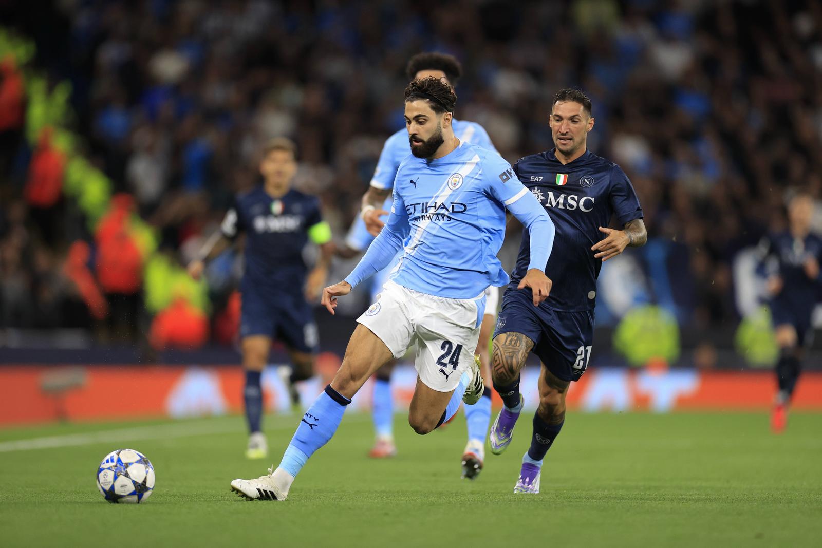 Manchester City v Napoli Champions League 18/09/2025. Josko Gvardiol 24 of Manchester City in action during the Champions League match between Manchester City and Napoli at the Etihad Stadium, Manchester, England on 18 September 2025. Manchester Etihad Stadium Manchester England Editorial use only , Copyright: xConorxMolloyx PSI-22854-0021 Photo: IMAGO/Conor Molloy/IMAGOSPORT