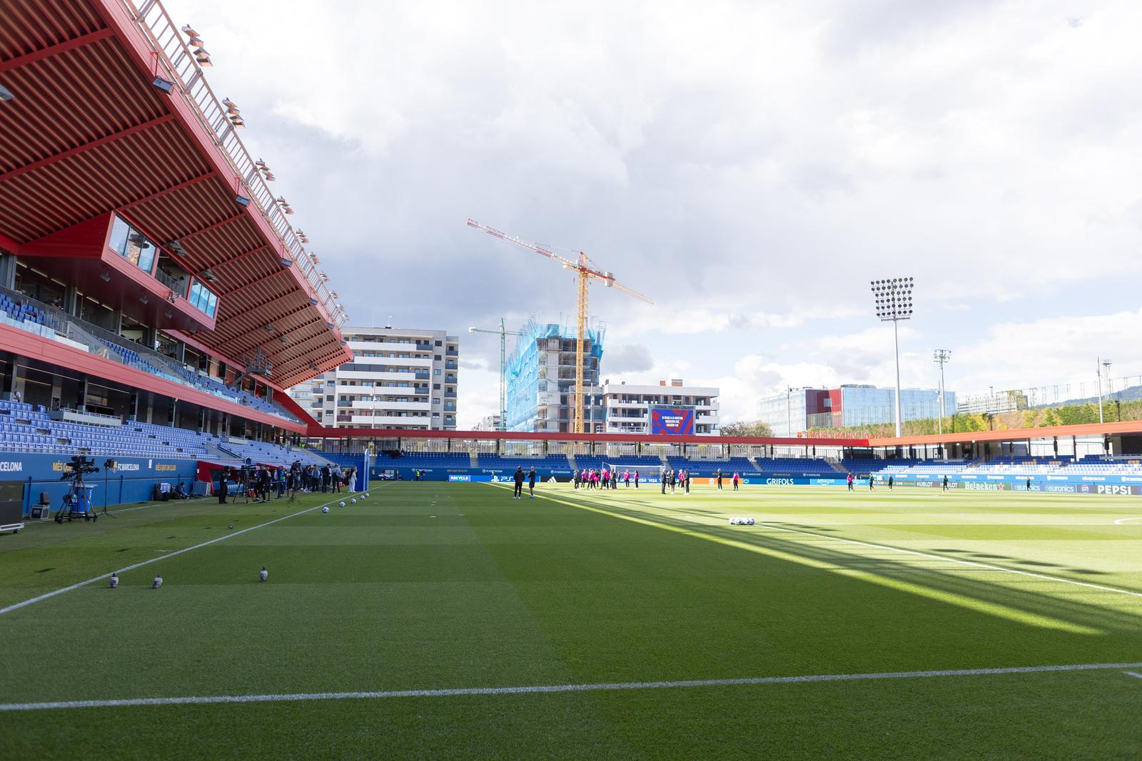 Barcelona, Spain, April 20 2025: General view inside the stadium during the UEFA Womens Champions League football match between FC Barcelona and Chelsea FC at the Estadi Johan Cruyff in Barcelona, Spain  (Alex Canales / SPP) (Photo by Alex Canales / SPP/Sipa USA) Photo: Sports Press Photo/SIPA USA