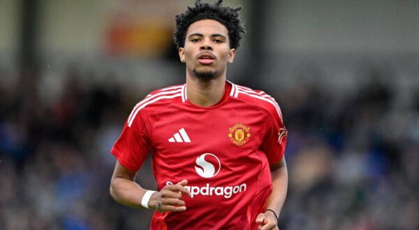 Pre-season friendly Chester v Manchester United, ManU Ethan Williams of Manchester United during the Pre-season friendly match Chester vs Manchester United at Deva Stadium, Chester, United Kingdom, 24th July 2024 Photo by Cody Froggatt/News Images Chester Deva Stadium Cheshire United Kingdom Copyright: xCodyxFroggatt/NewsxImagesx Photo: IMAGO/Cody Froggatt/News Images/IMAGOSPORT