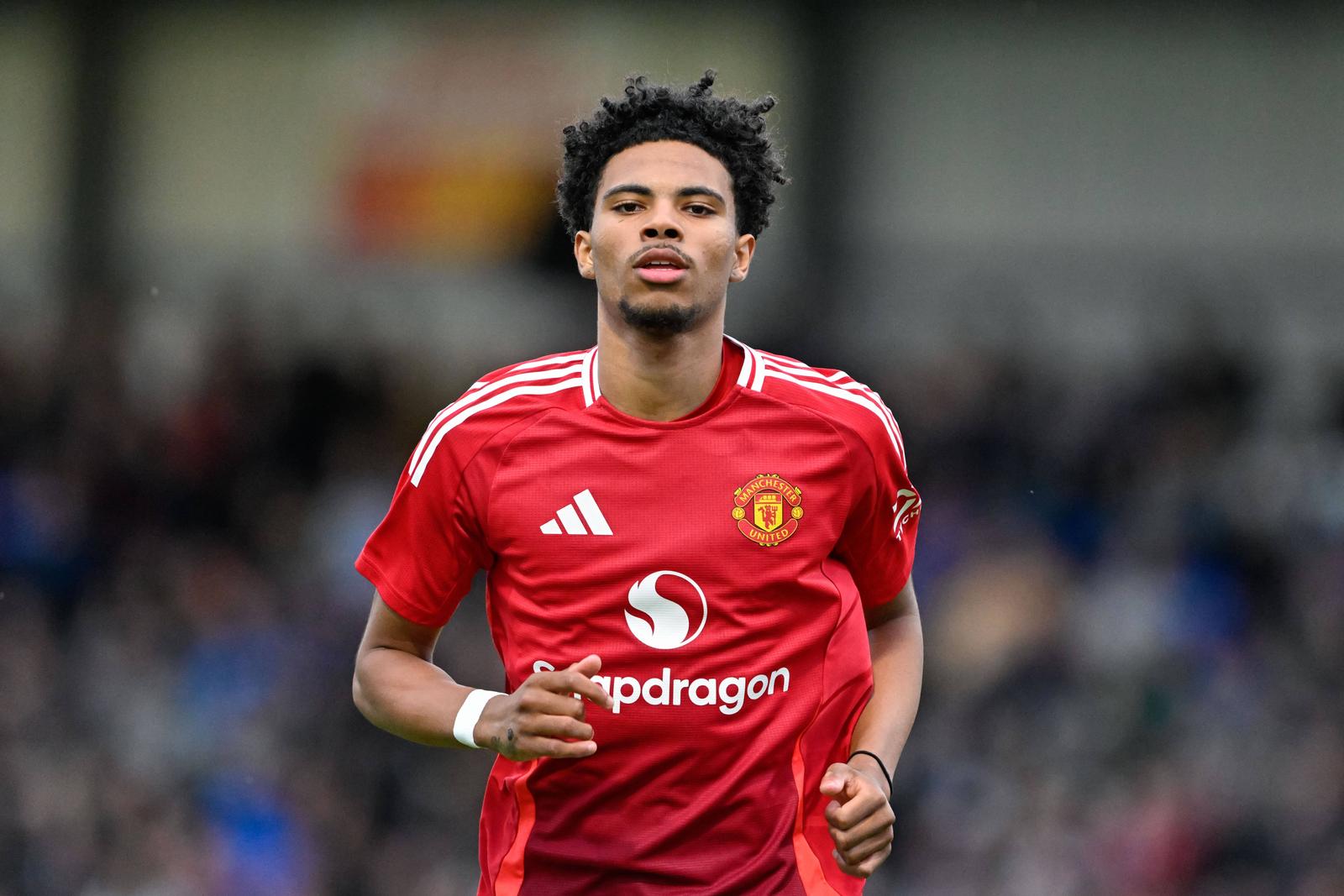 Pre-season friendly Chester v Manchester United, ManU Ethan Williams of Manchester United during the Pre-season friendly match Chester vs Manchester United at Deva Stadium, Chester, United Kingdom, 24th July 2024 Photo by Cody Froggatt/News Images Chester Deva Stadium Cheshire United Kingdom Copyright: xCodyxFroggatt/NewsxImagesx Photo: IMAGO/Cody Froggatt/News Images/IMAGOSPORT
