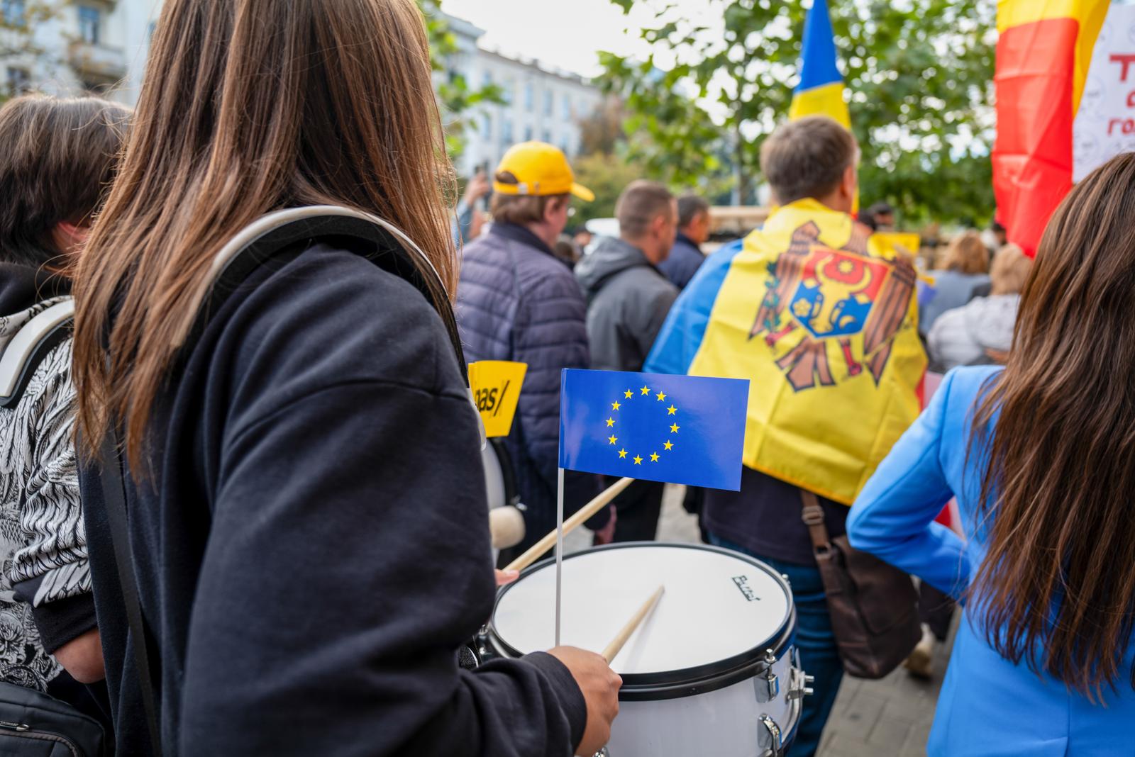 MOLDOVA, CHISINAU - SEPTEMBER 26, 2025: People stage a protest. Vadim Denisov/TASS/Sipa USA Photo: Tass/SIPA USA
