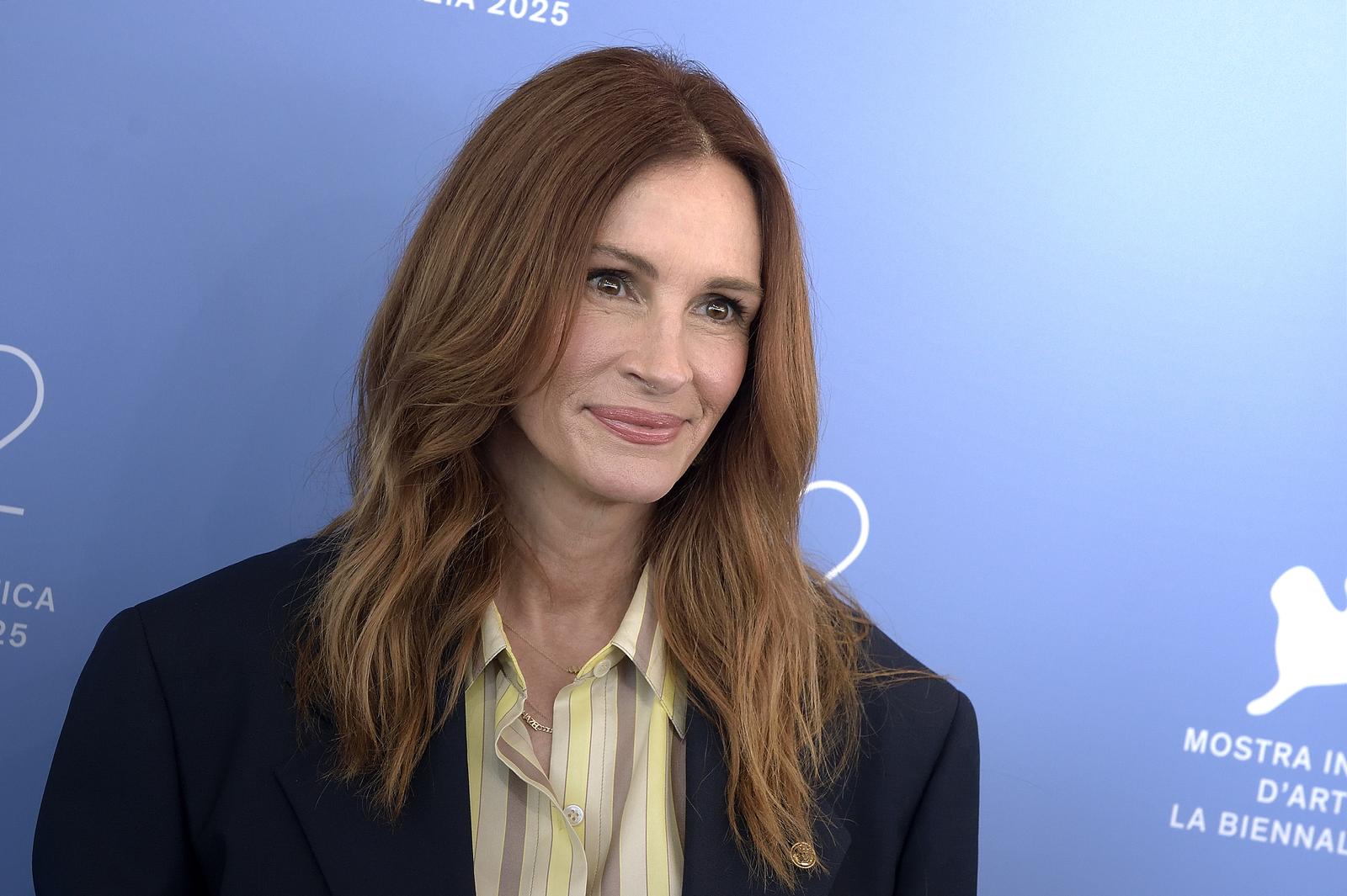 American actress Julia Roberts at the 82 Venice International Film Festival 2025. After The Hunt Photo call. Venice (Italy), August 29th, 2025 (Photo by Rocco Spaziani/Mondadori Portfolio/Sipa USA) Photo: Mondadori Portfolio/SIPA USA