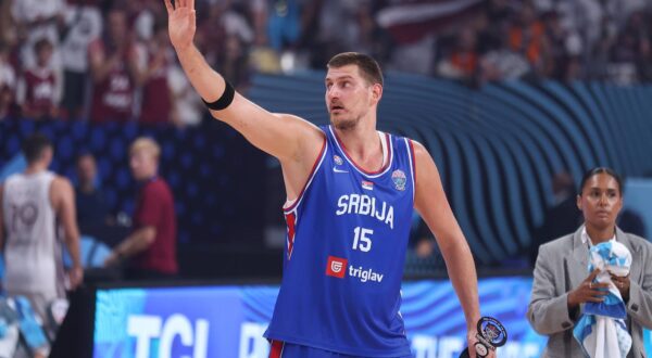 SERBIA vs LATVIA NIKOLA JOKIC, basketball player of Serbia, during the European Championships match against Latvia, at Xiaomi Arena, Riga, 30.08.2025. photo: Ivica Veselinov / MN Press Photo BASKETBALL, FIBA, EUROBASKET, SERBIA, LATVIA Riga Arena Riga Latvia Copyright: xMNxPressxPhotox Photo: IMAGO/Ivica Veselinov/IMAGOSPORT