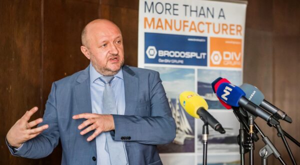 04.09.2025., Split.  - Tomislav Debeljak, vlasnik Brodosplita odrzao je izlaganje u trajanju od 40 minuta i odgovarao na pitanja novinara.  Photo: Zvonimir Barisin/PIXSELL