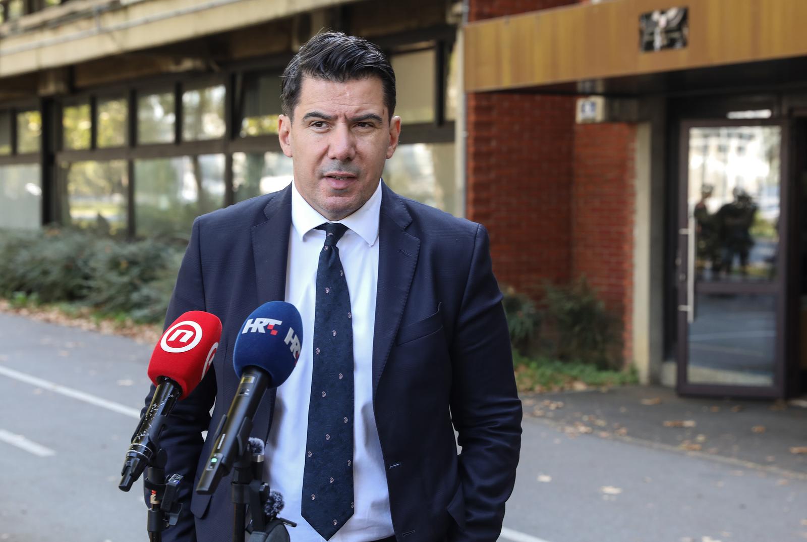 05.09.2025., Zagreb,  saborski zastupnik i predsjednik Odbora za pravosudje Nikola Grmoja odrzao konferenciju za medije uoci rocista na Upravnom sudu vezanom uz slucaj diplomata Damira Sabljaka. Photo: Robert Anic/PIXSELL