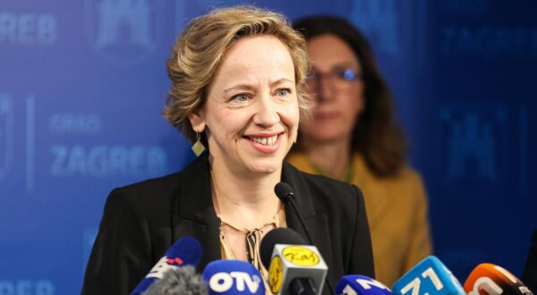 06.05.2025., Zagreb - Gradonacelnik Tomislav Tomasevic i njegovi zamjenici Danijela Dolenec i Luka Korlaet predstavili su nove usluge odrzivog javnog prijevoza – Bajs. Danijela Dolenec. Photo: Luka Stanzl/PIXSELL
