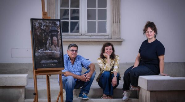 12.09.2025., Zagreb  - Autori i suradnici filma " Bukovac - svjetlost, korijeni i krilo" Zeljko Rogosic, Petra Vugrinec i Tamara Babun Photo: Josip Regovic/PIXSELL