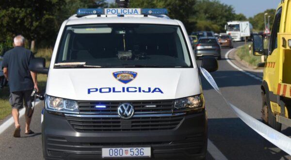 15.08.2025., Pula - Jedna je osoba poginula u prometnoj nesreci, koja se jutros dogodila u Puli, na cesti prema zracnoj luci. Photo: Sasa Miljevic/PIXSELL