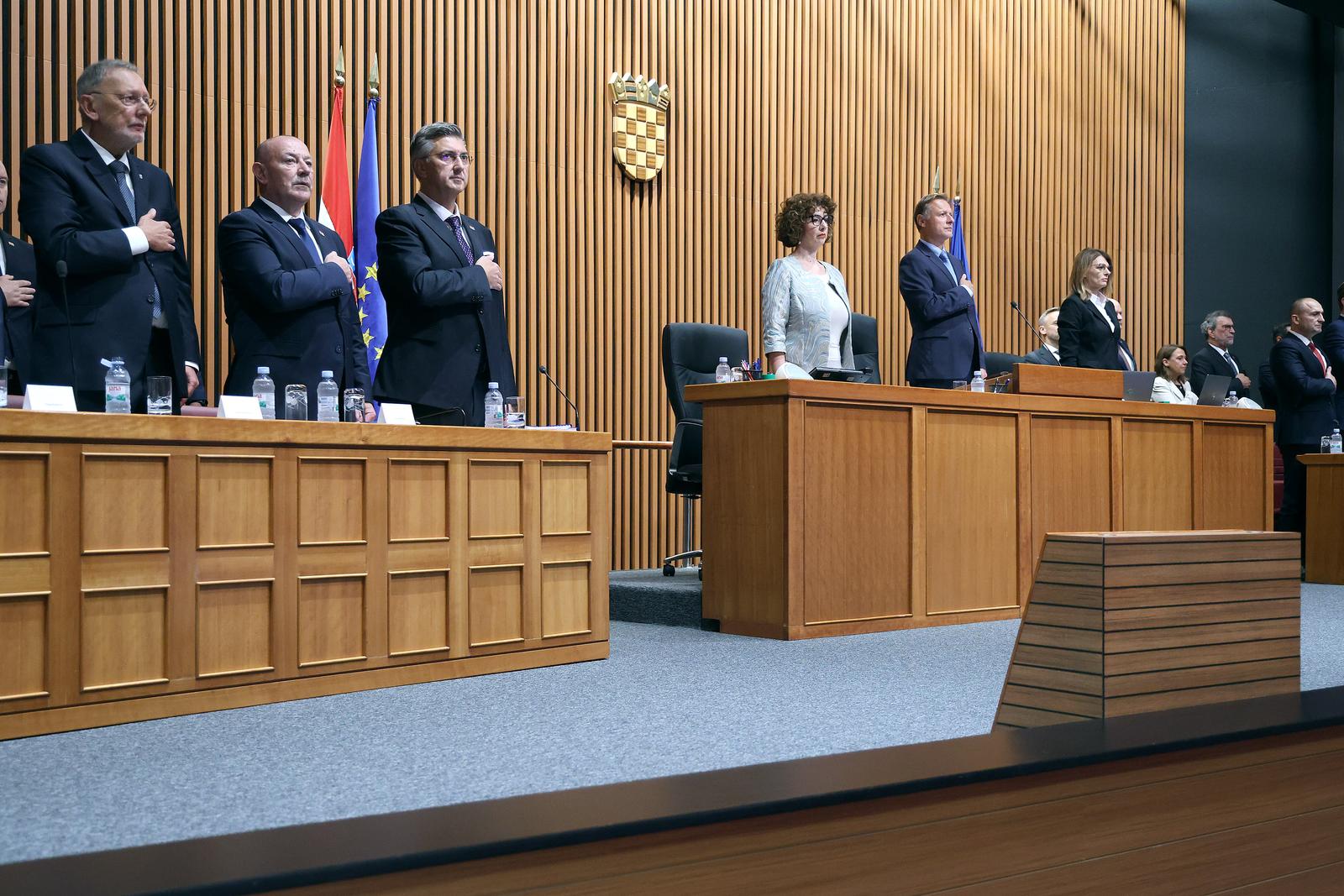 15.09.2025., Zagreb - Aktualnim prijepodnevnom, postavljanje zastupnickih pitanja Vladi, pocela je 7. sjednica Hrvatskoga sabora.  Photo: Patrik Macek/PIXSELL