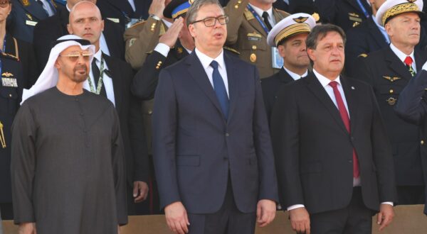 20, September, 2025, Belgrade - The "Force of Unity" military parade with around 10,000 participants was held in front of the Palace of Serbia, and the parade was attended by the state leadership, led by Serbian President Aleksandar Vucic, as well as guests from abroad. Aleksandar Vucic, Bratislav Gasic. Photo: R.Z./ATAImages

20, septembar 2025, Beograd - Vojna parada "Snaga jedinstva" sa oko 10.000 ucesnika odrzana  je na prostoru ispred Palate Srbija, a paradi je prisustvovao drzavni vrh na celu sa predsednikom Srbije Aleksandrom Vucićem, kao i gosti iz inostranstva.  Photo: R.Z./ATAImages Photo: R.Z./ATA Images/PIXSELL
