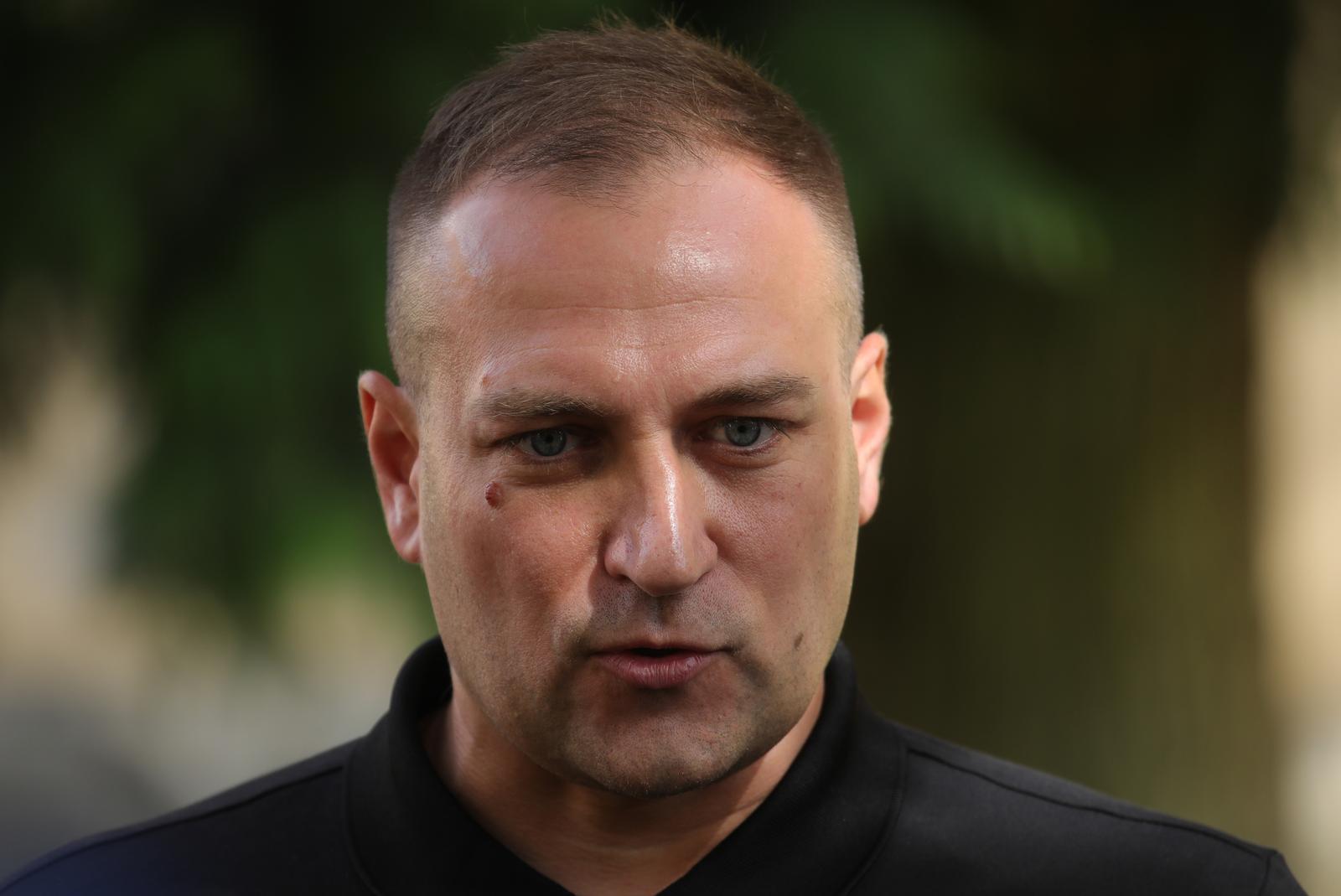 23.09.2025. Osijek    Ministar David Vlajčić dao je izjavu medijima o afričkoj svinjskoj kugi Photo: David Jerkovic/PIXSELL