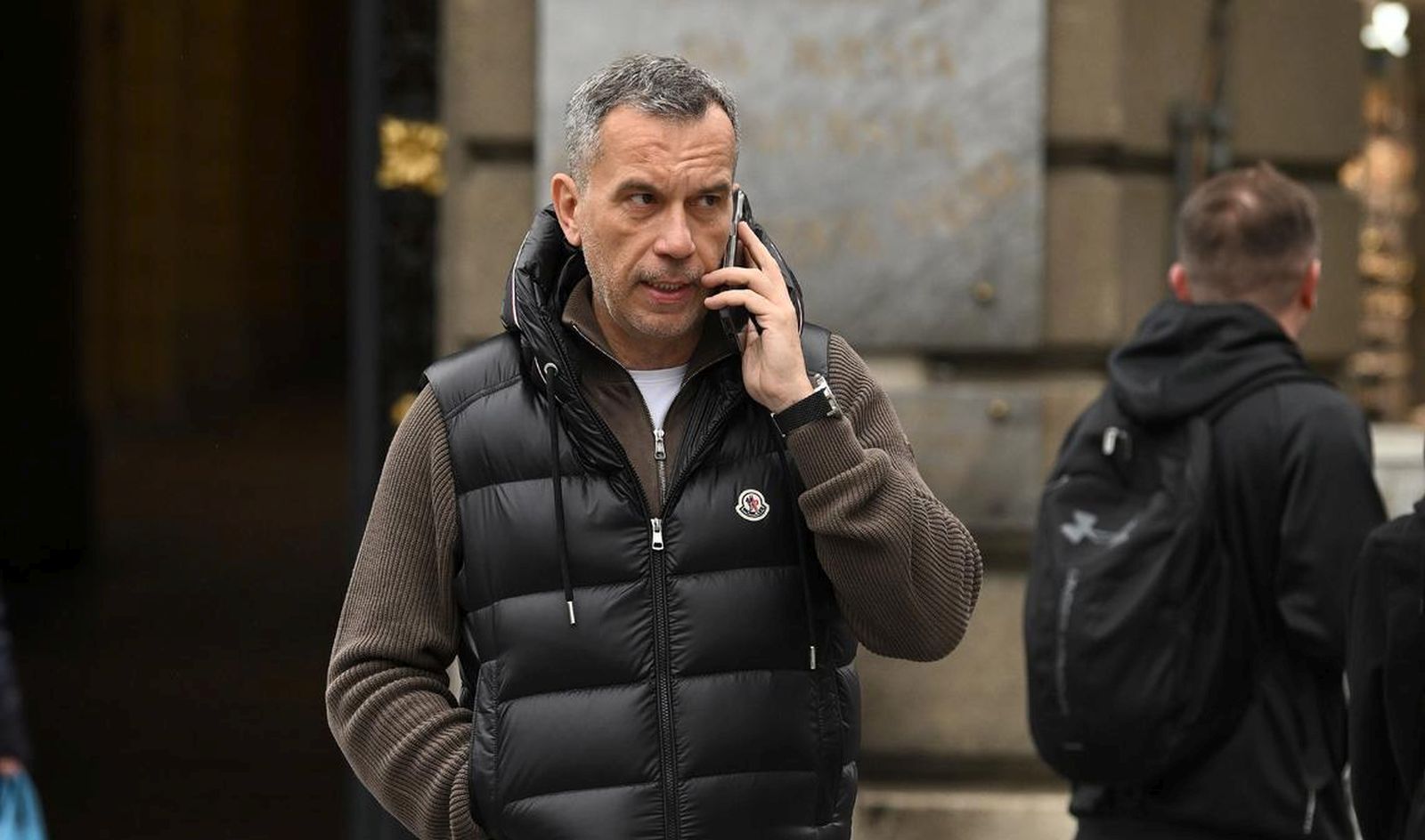 26.04.2025., Zagreb - Tomislav Svetina u setnji gradom s prijateljem. Photo: Marko Lukunic/PIXSELL