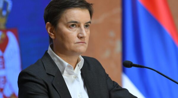 28, April, 2025,  - The Speaker of the National Assembly of the Republic of Serbia, Ana Brnabic, held a press conference in the central hall of the House of the National Assembly. Ana Brnabic. Photo: R. Z./ATAImages

28, april, 2025, Beograd - Predsednica Narodne skupstine Republike Srbije Ana Brnabic odrzala je konferenciju za medije u centralnom holu Doma Narodne skupstine. . Photo: R. Z./ATAImages Photo: R. Z./ATAImages/PIXSELL