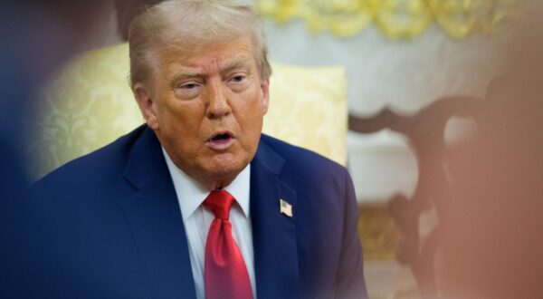 United States President Donald J Trump gives remarks during a bilateral meeting in the Oval Office of the White House in Washington, DC, USA, on Wednesday, September 3, 2025. Credit: Aaron Schwartz / Pool via CNP