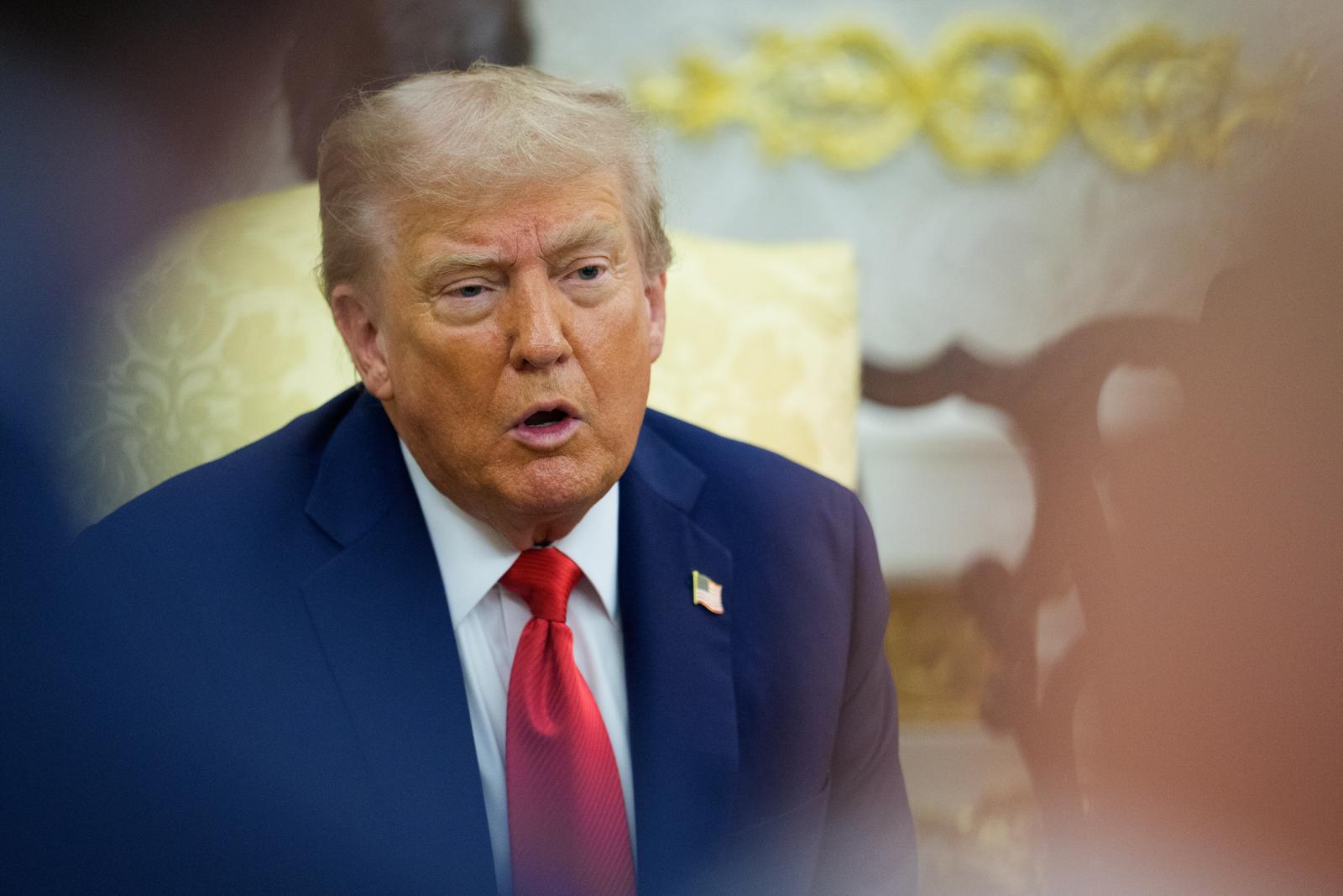 United States President Donald J Trump gives remarks during a bilateral meeting in the Oval Office of the White House in Washington, DC, USA, on Wednesday, September 3, 2025. Credit: Aaron Schwartz / Pool via CNP