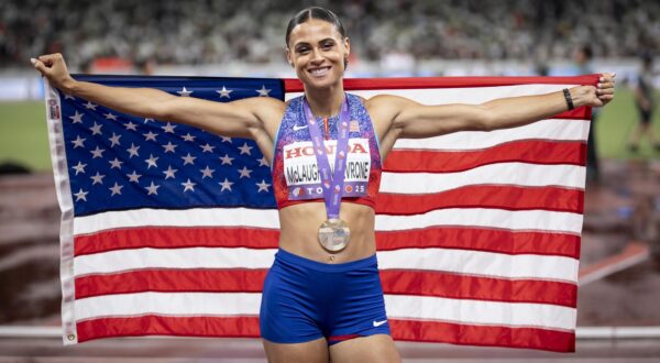 GOLD ?ber 400m mit Championship Record: Sydney Mclaughlin Levrone (USA) an Tag 6 der World Athletics Championships im National Stadium in Tokyo, Japan am 18.09.2025.