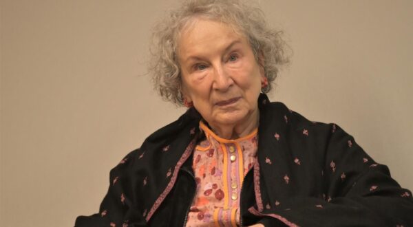 Alba, Italy Margaret Atwood Lattes Grinzane Special Award tells during an interview at a press conference In the photo: Margaret Atwood
