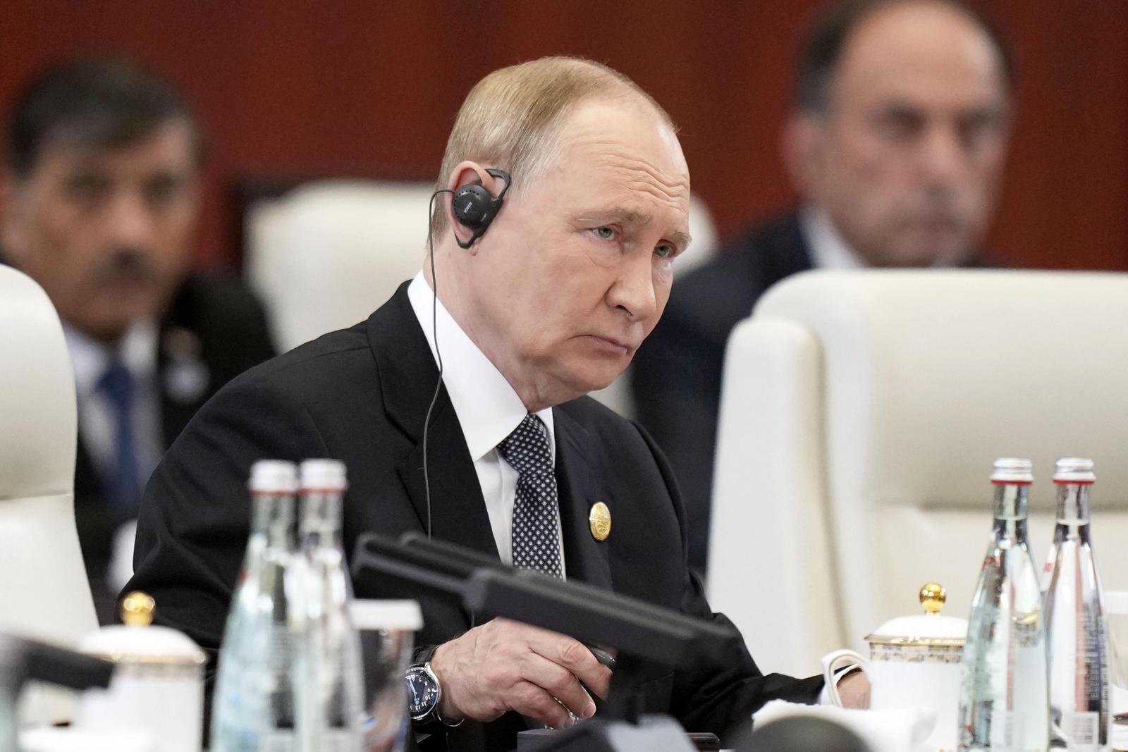 Russian President Vladimir Putin attends the second day of the two-day summit of the Shanghai Cooperation Organization in Tianjin, China, on Sept. 1, 2025. (Kyodo) ==Kyodo  Photo via Newscom