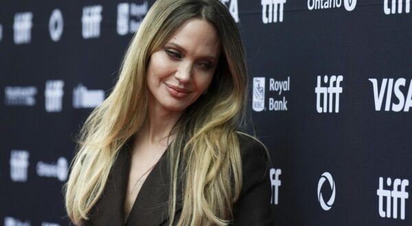 Angelina Jolie arrives on the red carpet to promote the film "Couture" at the Toronto International Film Festival, in Toronto, Sunday, Sept. 7, 2025. THE CANADIAN PRESS/Chris Young Photo: CHRIS YOUNG/PRESS ASSOCIATION