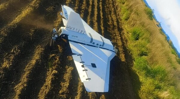 Mniszków (Łódź Voivodeship, Opoczno County) 10/09/2025 Russian drone in a field in Mniszków Photo: Nocna Jazda Tomaszow Mazowiecki/Forum/WORLD BY PIXSELL