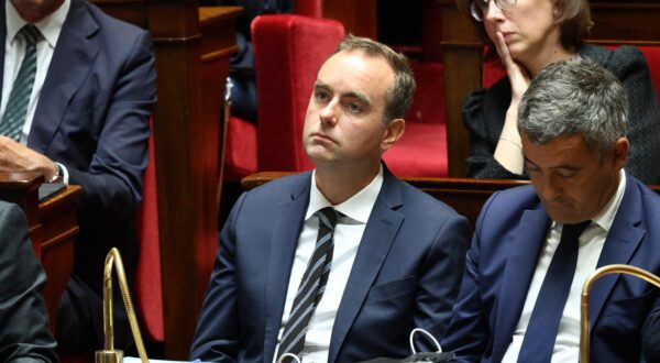 French Minister for the Armed Forces Sebastien Lecornu and French Minister of Justice Gerald Darmanin during French Prime Minister Francois Bayrou general policy statement at the National Assembly in Paris, France on September 8, 2025. Photo by Raphael Lafargue/ABACAPRESS.COM Photo: Lafargue Raphael/ABACA/ABACA