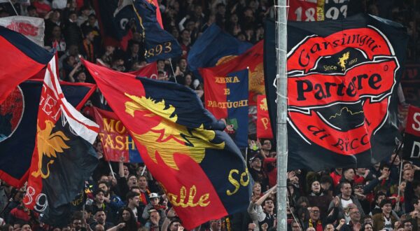CURVA TIFOSI, SUPPORTER, FANS GENOA, Serie A 2023-24, Genoa-Cagliari 3-0 SERIE A 2023-24 GENOA-CAGLIARI 3-0