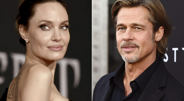 This combination photo shows Angelina Jolie at a premiere in Los Angeles on Sept. 30, 2019, left, and Brad Pitt at a special screening on Sept. 18, 2019. A new court filing from Angelina Jolie alleges that on a 2016 flight, Brad Pitt grabbed her by the head and shook her then choked one of their children and struck another when they tried to defend her. The descriptions of abuse on the private flight came in a countersuit Jolie filed Thursday in the couple’s dispute over a winery they co-owned.  (AP Photo/File)