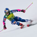 epa12480553 Zrinka Ljutic from Croatia during the first run of the Womens Giant Slalom race of the FIS Alpine Ski World Cup season opener on the Rettenbach glacier, in Soelden, Austria, 25 October 2025.  EPA/GIAN EHRENZELLER