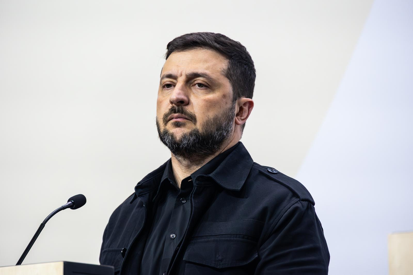 President of Ukraine Volodymyr Zelenskyy attends a press conference after attending the European Political Community (EPC). Denmark is hosting the seventh meeting of the European Political Community (EPC).  The meeting serves as a platform for informal political and strategic dialogue, bringing together European heads of state or government alongside leaders of key European and international institutions. The goal of the meeting is to promote political dialogue and cooperation, and to strengthen security, stability, and prosperity on the European continent. (Photo by Kristian Tuxen Ladegaard Berg / SOPA Images/Sipa USA) Photo: SOPA Images/SIPA USA