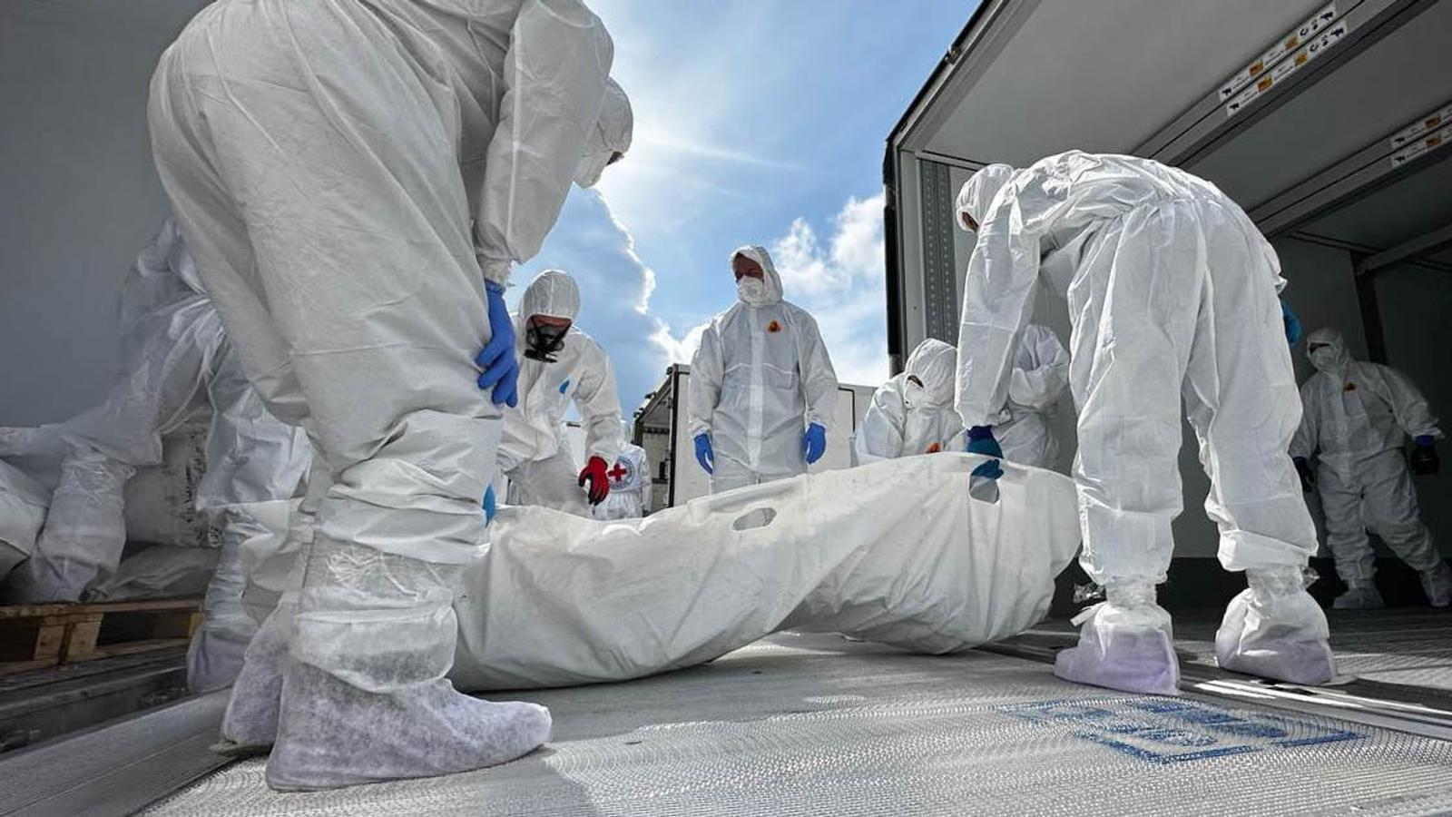 RUSSIA - JULY 17, 2025: Bodies of dead servicemen are exchanged following the 2 June Russia-Ukraine talks in Istanbul. Ukraine has received 1,000 bodies, Russia 19. TASS/Sipa USA Photo: Tass/SIPA USA