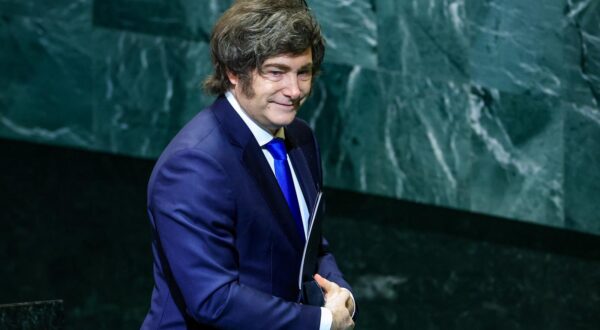USA, NEW YORK CITY - SEPTEMBER 24, 2025: Argentina's President Javier Milei at a meeting during the 80th session of the UN General Assembly. Valery Sharifulin/TASS/Sipa USA Photo: Tass/SIPA USA