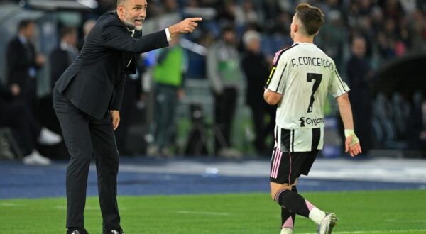 The Juventus coach Igor Tudor and the Juventus player Francisco Conceicao and the Lazio player during the Lazio v Juventus match at the Olimpico stadium. Rome (Italy),  October 26th, 2025 (Photo by Massimo Insabato/Mondadori Portfolio/Sipa USA) Photo: Mondadori Portfolio/SIPA USA