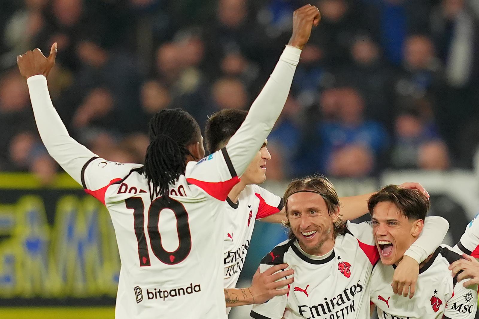 AC Milan's Samuele Ricci celebrates after scoring 0-1 during the Serie A soccer match between Atalanta and Ac Milan at the New Balance Stadium in Bergamo , north Italy - Tuesday , October 28 , 2025. Sport - Soccer . (Photo by Spada/LaPresse) (Photo by Spada/LaPresse/Sipa USA) Photo: LaPresse/SIPA USA