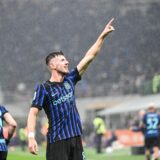 Petar Sucic of Fc Inter celebrating after a goal during the Italian Serie A football match between Inter FC Internazionale and ACF Fiorentina on 29 of October 2025 at Giuseppe Meazza San Siro Siro stadium in Milan, Italy (Photo by Tiziano Ballabio/IPA Sport / ipa-agency.net/IPA/Sipa USA) Photo: IPA/SIPA USA