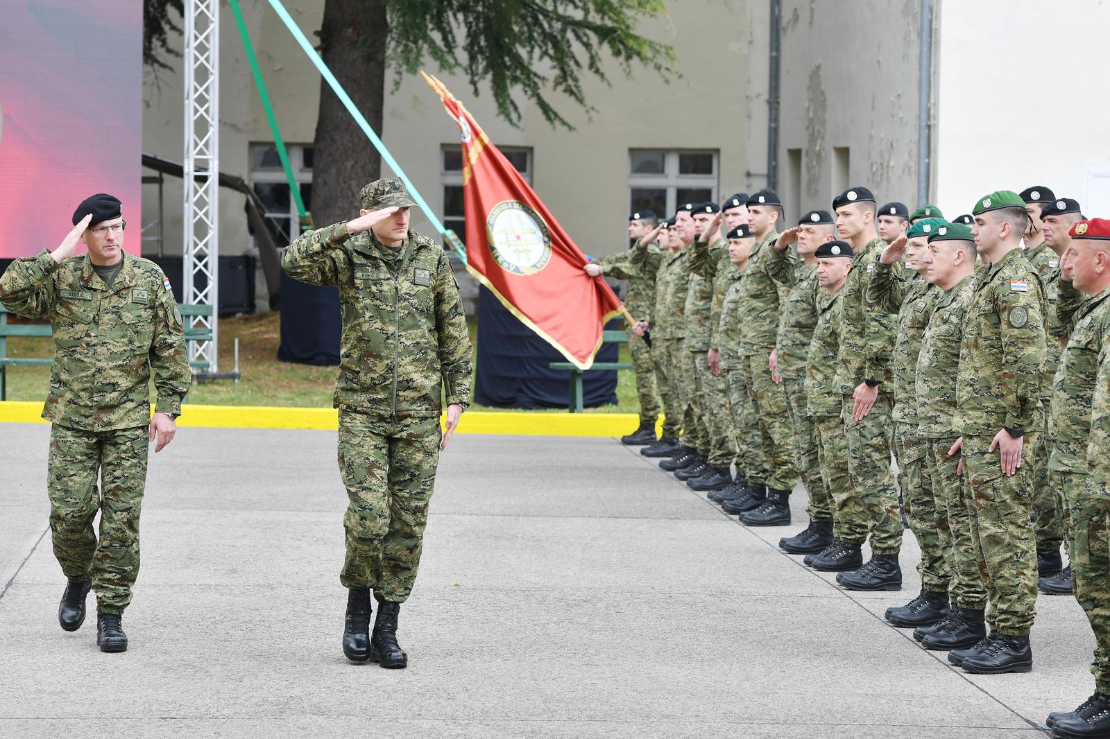 01.04.2025., Knin - Obiljezavanje 18. obljetnice ustrojavanja Gardijske mehanizirane brigade u vojarni 4. gardijske brigade Pauci. Tihomir Kundid. Photo: Hrvoje Jelavic/PIXSELL